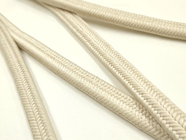 平和屋着物●極上 有職組紐道明 帯締め 冠組 練色 宮内庁御用 国立博物館御用 東京芸術大学御用 逸品 AABM6929ay
