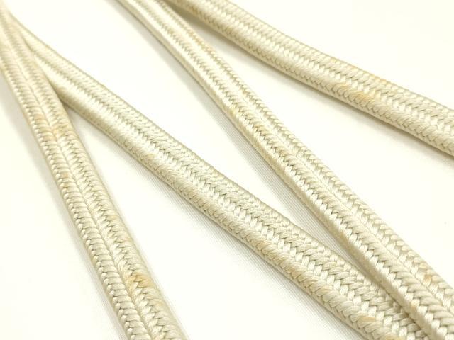 平和屋着物●極上 有職組紐道明 帯締め 冠組 練色 宮内庁御用 国立博物館御用 東京芸術大学御用 逸品 AABM6945ay