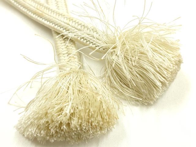 平和屋着物●極上 有職組紐道明 帯締め 冠組 練色 宮内庁御用 国立博物館御用 東京芸術大学御用 逸品 AABM6945ay