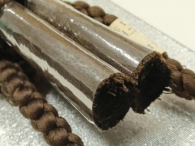平和屋着物▼男性 和装小物 羽織紐3点 紺・茶・青緑色系 切り房・撚り房 逸品 未使用 AABM6971ay