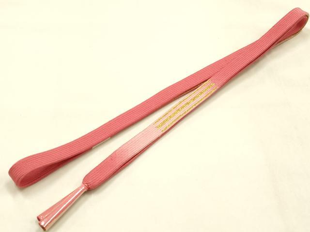 平和屋本店●和装小物 帯締め・帯揚げセット 高麗組 綾出し よろけ縞 箔散らし 金糸 金彩 正絹 逸品 未使用 AABM7000ay