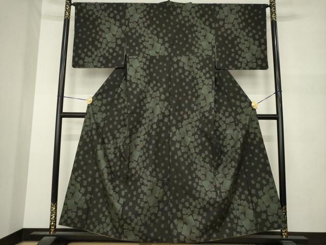 平和屋着物●本場大島紬 9マルキ 色紙重ね間道 正絹 逸品 AABM7049ck