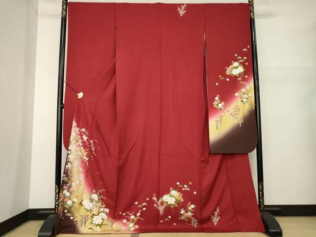 平和屋着物●豪華振袖 御所車花鞠文 ロング丈 正絹 逸品 AABM7065ck