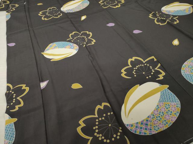 平和屋着物●長襦袢 無双仕立て ぽっくり下駄 兎 正絹 逸品 AABM7069ck