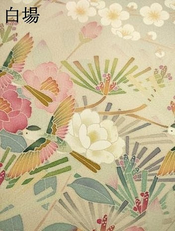 平和屋着物●本加賀友禅作家 百貫廣樹 色留袖 花鳥松文 暈し染め 正絹 逸品 AABM7070ck