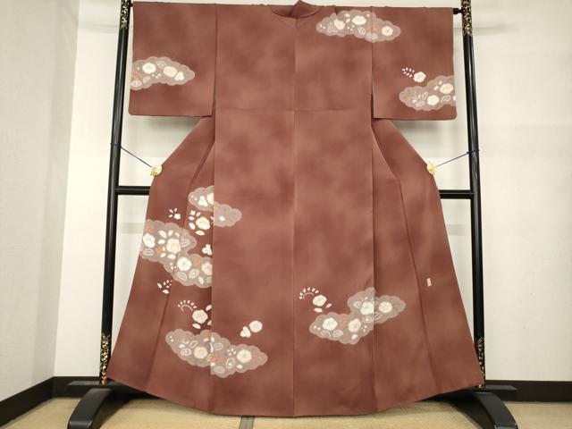 平和屋着物●訪問着 作家物 辻が花 雲取り花文 暈し染め 正絹 逸品 AABM7081ck