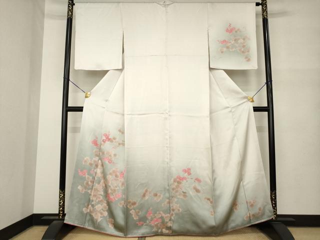 平和屋着物●訪問着 詩集 花蔦草文 暈し染め 正絹 逸品 AABM7082ck