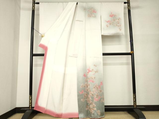 平和屋着物●訪問着 詩集 花蔦草文 暈し染め 正絹 逸品 AABM7082ck