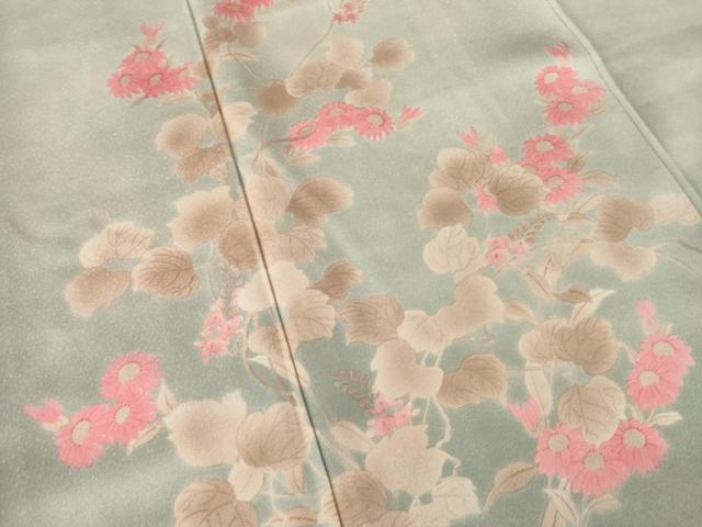 平和屋着物●訪問着 詩集 花蔦草文 暈し染め 正絹 逸品 AABM7082ck
