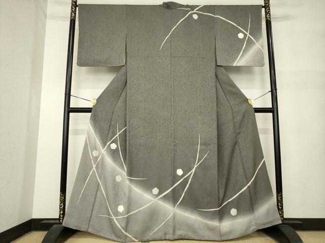 平和屋着物●訪問着 駒刺繍 雪輪 雪芝文 暈し染め 金彩 正絹 逸品 AABM7099ck