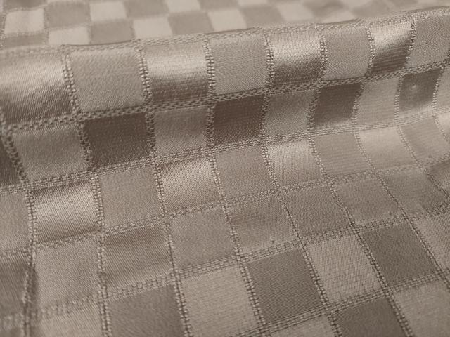 平和屋着物●長襦袢 無双仕立て 市松地紋 胡桃染色 正絹 逸品 未使用 AABM7108ck