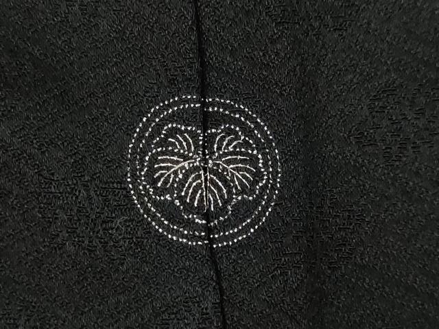 平和屋着物●訪問着 絞り 駒刺繍 舞花文 黒地 金彩 さが美扱い 正絹 逸品 AABM7118ck