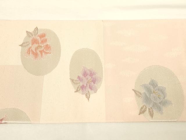 平和屋着物◎九寸名古屋帯 唐織 草花文 金銀糸 正絹 逸品 未使用 AABM7355ex