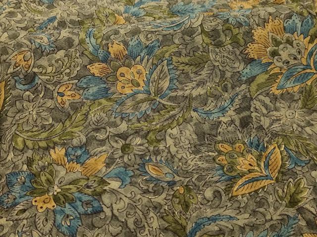 平和屋着物■上質な小紋 更紗花文 正絹 逸品 AABM7494sx