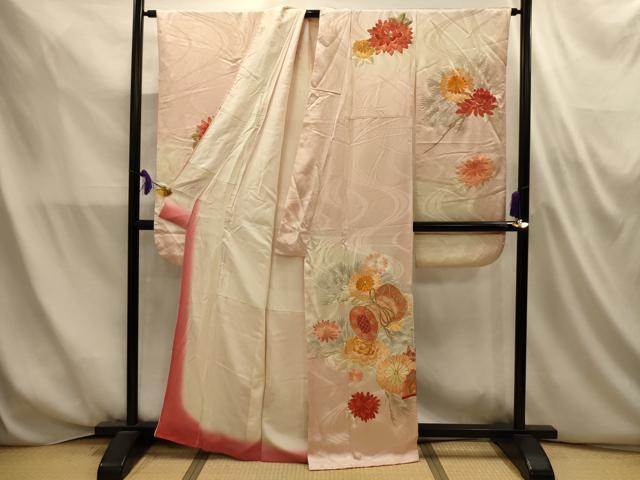 平和屋着物■豪華振袖 駒刺繍 流水花鼓文 暈し染め 金銀糸 正絹 逸品 AABM7508sx