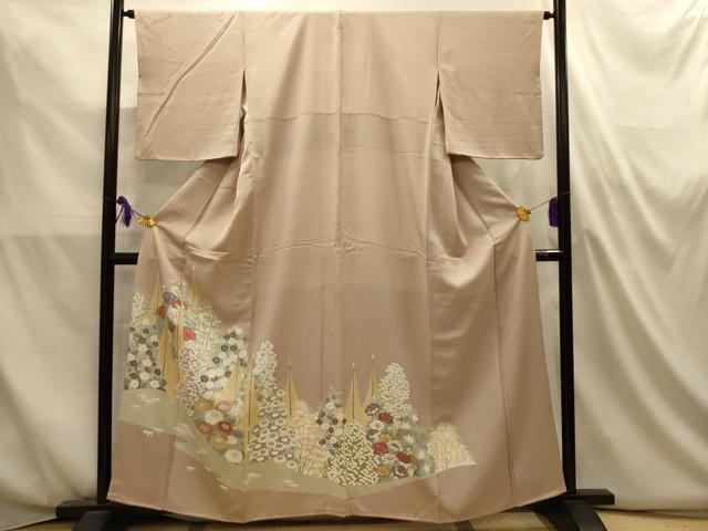 平和屋着物■豪華色留袖 草花文 正絹 逸品 AABM7511sx