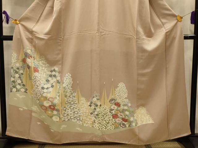 平和屋着物■豪華色留袖 草花文 正絹 逸品 AABM7511sx