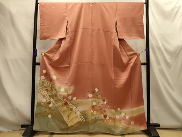 平和屋着物■豪華色留袖 駒刺繍 渡橋立波花文 暈し染め 金彩 正絹 逸品 AABM7522sx