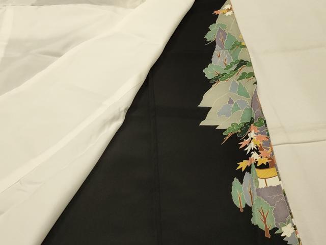 平和屋着物■豪華黒留袖 風景文 正絹 逸品 AABM7529sx