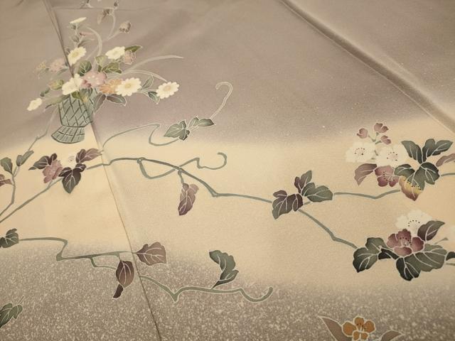 平和屋着物■訪問着 飾花文 暈し染め 正絹 逸品 AABM7554sx
