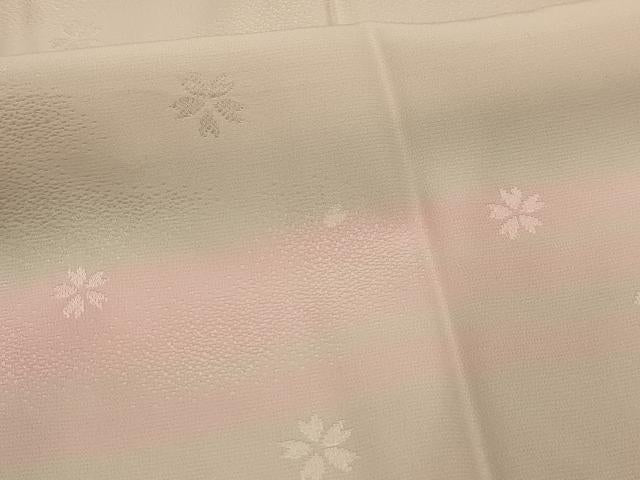 平和屋着物■長襦袢 無双仕立て 霞花文 暈し染め 正絹 逸品 AABM7575sx