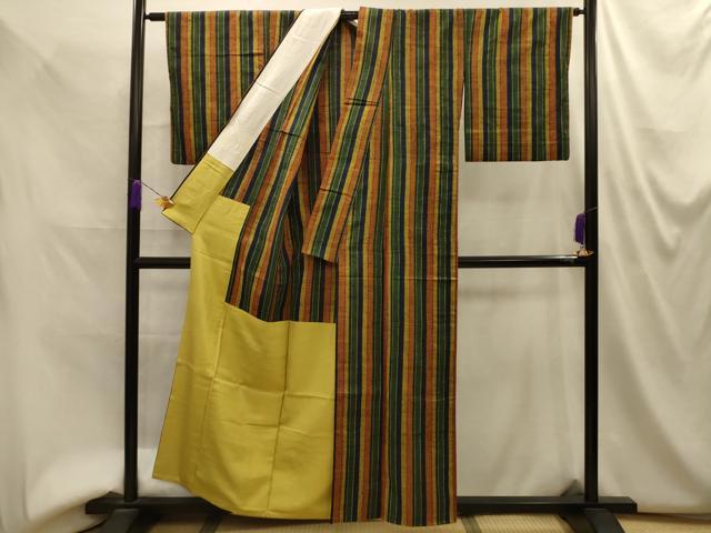 平和屋着物■上質な紬 間道 正絹 逸品 AABM7585sx