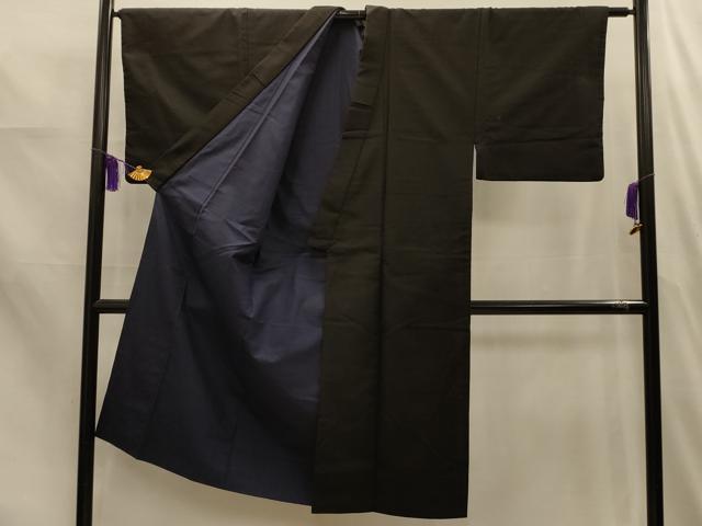 平和屋着物■男性 お召 間道 正絹 逸品 AABM7592sx