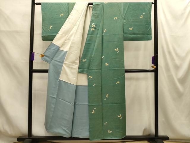 平和屋着物■上質な小紋 舞蝶文 金彩 正絹 逸品 AABM7601sx