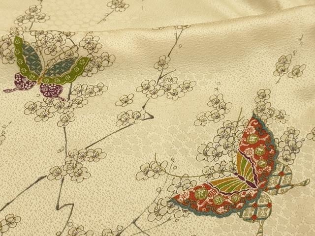 平和屋着物■上質な小紋 花蝶文 金彩 正絹 逸品 AABM7619sx