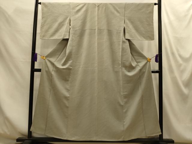 平和屋着物■上質な色無地 流水地紋 利休白茶色 正絹 逸品 AABM7642sx