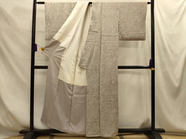 平和屋着物■上質な小紋 草花文 正絹 逸品 AABM7643sx
