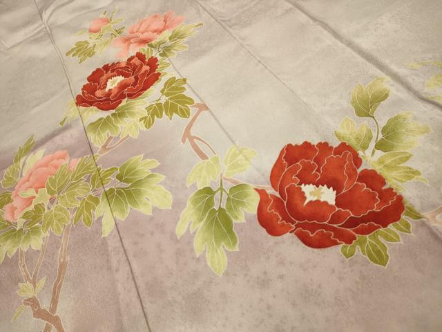 平和屋着物■訪問着 枝花文 暈し染め 正絹 逸品 AABM7681sx