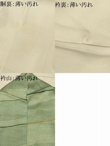 平和屋着物■上質な小紋 横段文 金彩 正絹 逸品 AABM7684sx