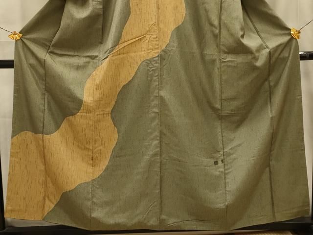 平和屋着物■本場染大島紬 訪問着 流水文 正絹 逸品 AABM7688sx