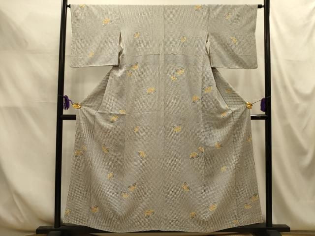 平和屋着物■上質な小紋 舞花文 正絹 逸品 AABM7694sx