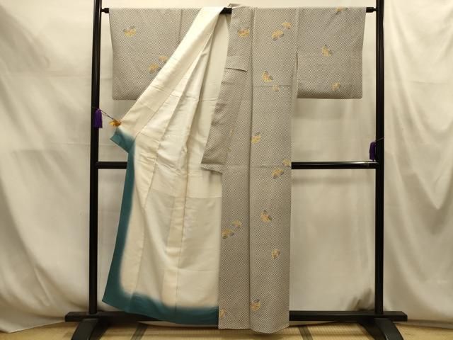 平和屋着物■上質な小紋 舞花文 正絹 逸品 AABM7694sx