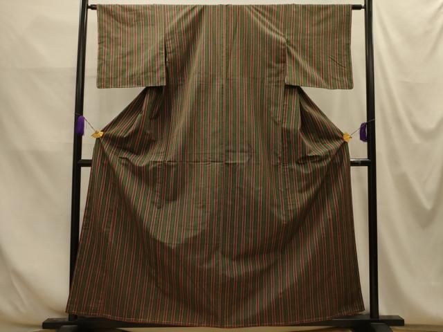 平和屋着物■上質な紬 間道 正絹 逸品 AABM7715sx