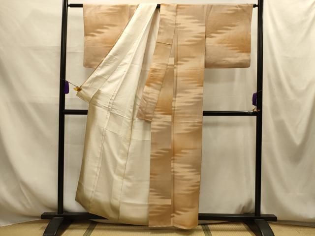 平和屋着物■上質な小紋 霞文 暈し染め 反端付き 正絹 逸品 AABM7717sx