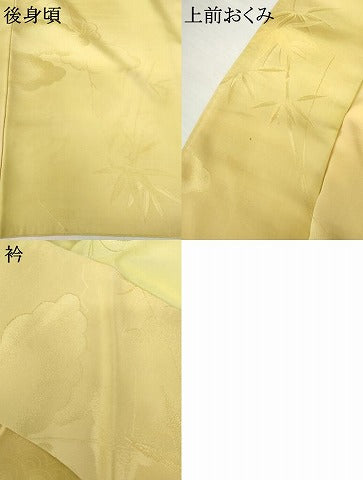 平和屋着物●上質な小紋 笹竹地紋 暈し染め 正絹 逸品 AABM8022cs