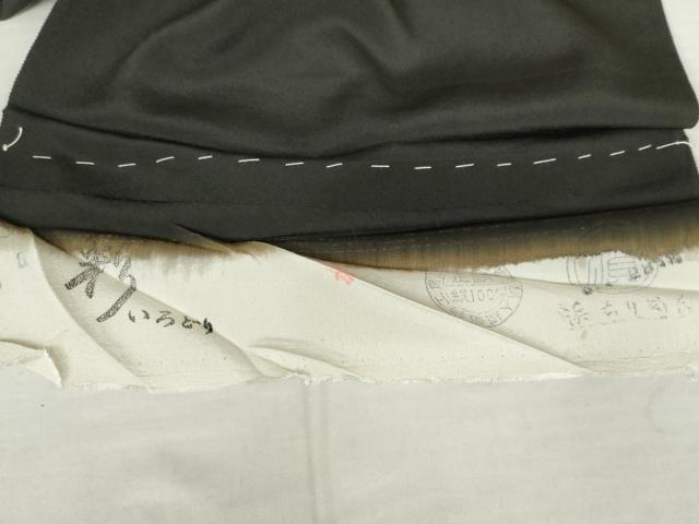 平和屋着物●豪華黒留袖 友禅 作家物 花鳥文 浜ちりめん 仮絵羽 正絹 逸品 未使用 AABM8040cs