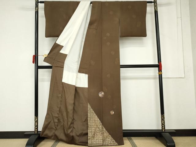 平和屋着物●友禅作家の巨匠 浅井青仁 訪問着 花丸文 金彩 正絹 逸品 AABM8069cs