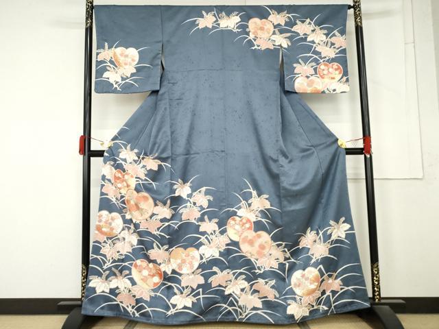 平和屋着物●訪問着 草花文 桐 金彩 正絹 逸品 AABM8071cs
