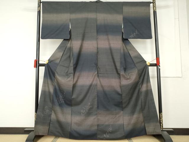 平和屋着物●本場大島 訪問着 9マルキ 枝花文 正絹 逸品 AABM8076cs