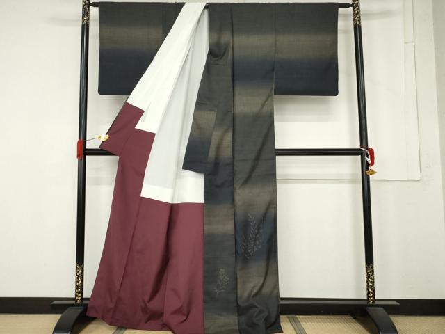 平和屋着物●本場大島 訪問着 9マルキ 枝花文 正絹 逸品 AABM8076cs