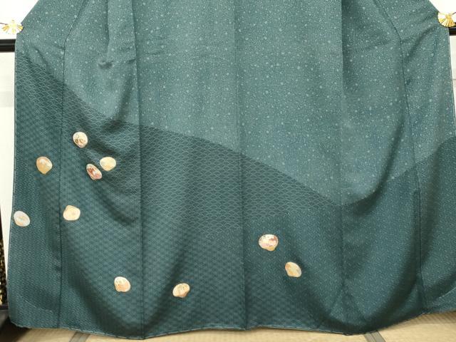 平和屋着物●訪問着 刺繍 貝桶花文 金糸 金彩 正絹 逸品 未使用 AABM8078cs