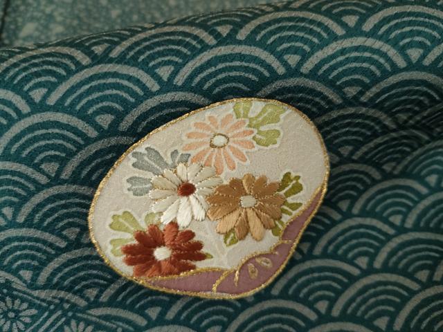 平和屋着物●訪問着 刺繍 貝桶花文 金糸 金彩 正絹 逸品 未使用 AABM8078cs
