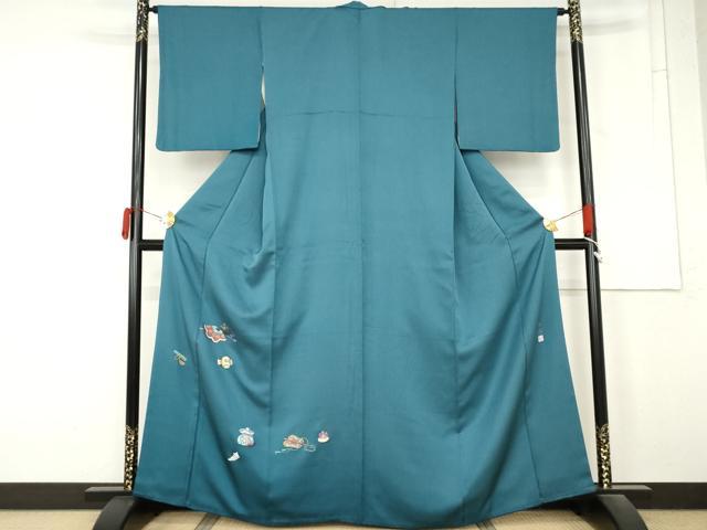 平和屋着物●涌波紅彩 色留訪問着 金膿 宝尽くし 正絹 逸品 AABM8088cs