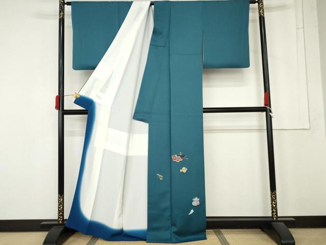 平和屋着物●涌波紅彩 色留訪問着 金膿 宝尽くし 正絹 逸品 AABM8088cs