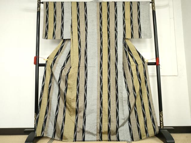 平和屋着物●上質な紬 間道 正絹 逸品 AABM8117cs
