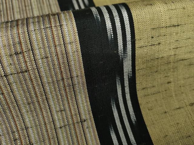 平和屋着物●上質な紬 間道 正絹 逸品 AABM8117cs